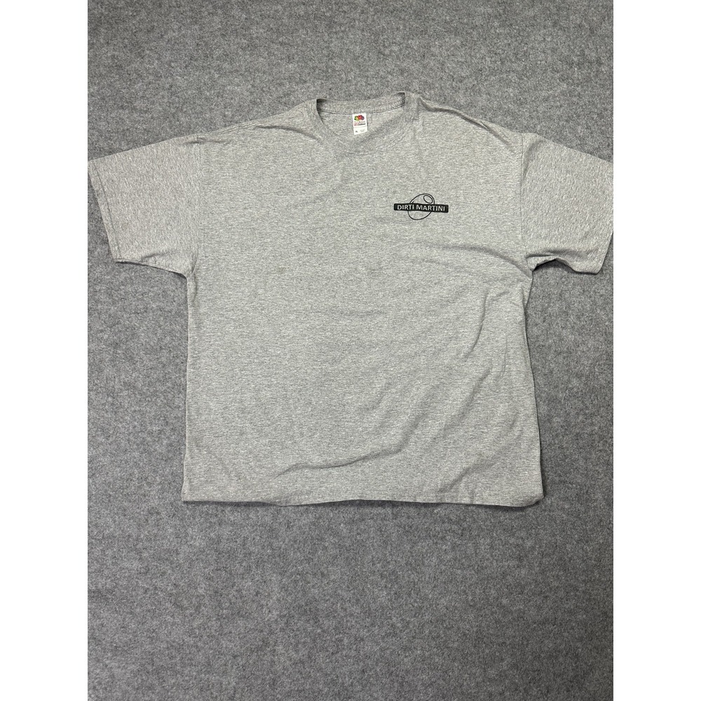 Fruit of The Loom T Shirt Mens XL Heather Gray Graphic Dirti Martini I Like It